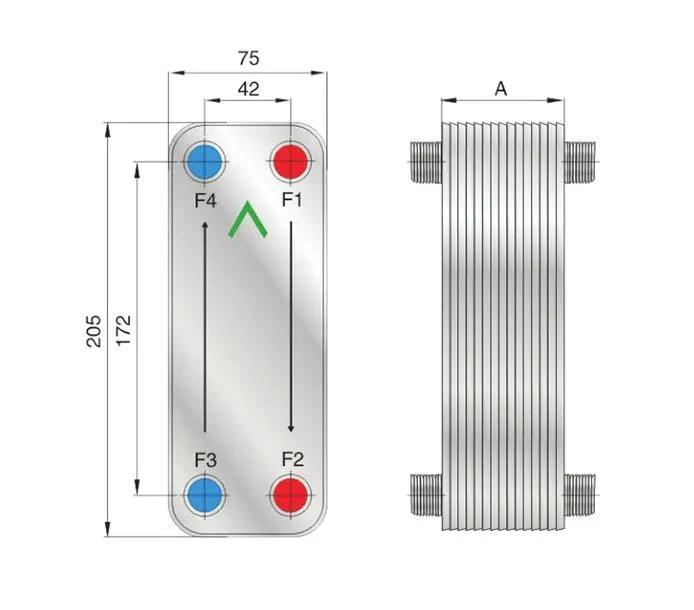 Пластинчатый теплообменник фреон вода РоСВЕП FHC014G