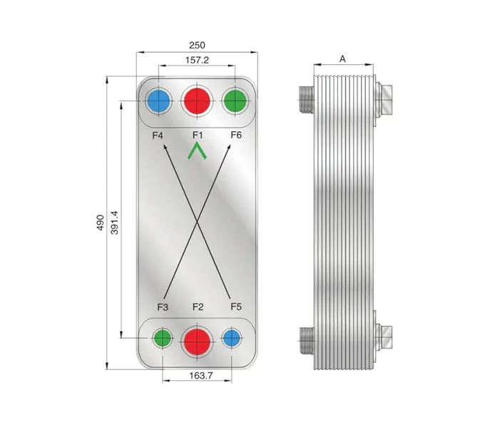 Пластинчатый теплообменник фреон вода РоСВЕП FHC110