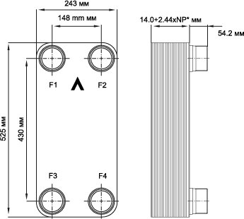 Пластинчатый теплообменник фреон вода SWEP B56