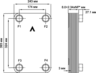 Пластинчатый теплообменник фреон вода SWEP B35T
