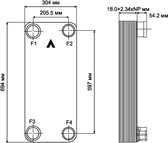Пластинчатый теплообменник фреон вода SWEP B400T