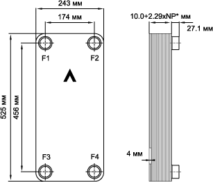 Пластинчатый теплообменник фреон вода SWEP B120T