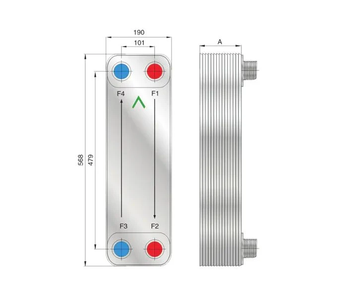 Пластинчатый теплообменник фреон вода РоСВЕП FHC090