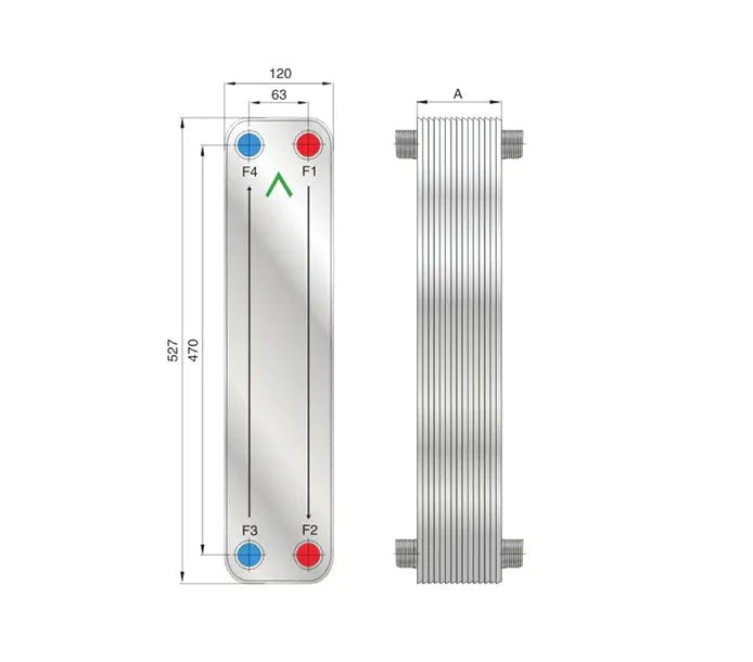 Пластинчатый теплообменник фреон вода РоСВЕП FHC085G