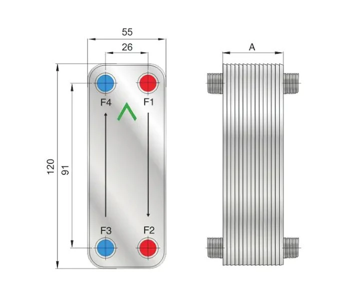 Пластинчатый теплообменник фреон вода РоСВЕП FHC003G