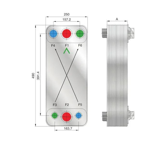Пластинчатый теплообменник фреон вода РоСВЕП FHC110G