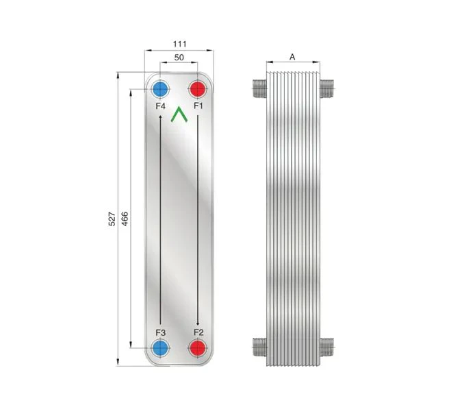 Пластинчатый теплообменник фреон вода РоСВЕП FHC052G