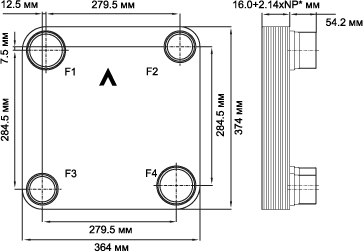 Пластинчатый теплообменник фреон вода SWEP В60