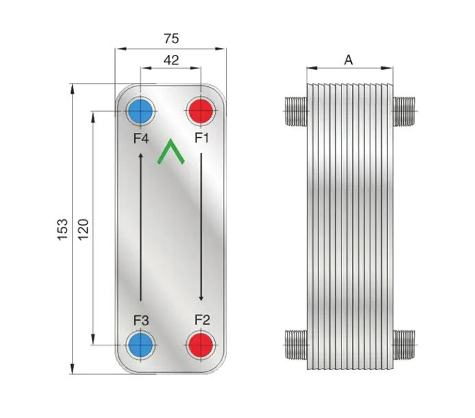 Пластинчатый теплообменник фреон вода РоСВЕП FHC008G