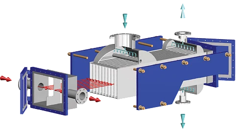 Сварной теплообменник вода-вода Platular® Тип X нагреватель/конденсатор А