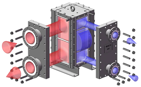 Сварной теплообменник вода-вода Viterm WeldPack®