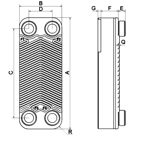 Пластинчатый теплообменник фреон вода SWEP E6T