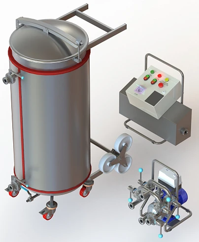Установка для безразборной промывки ПТО CIP-200.9.140.25М